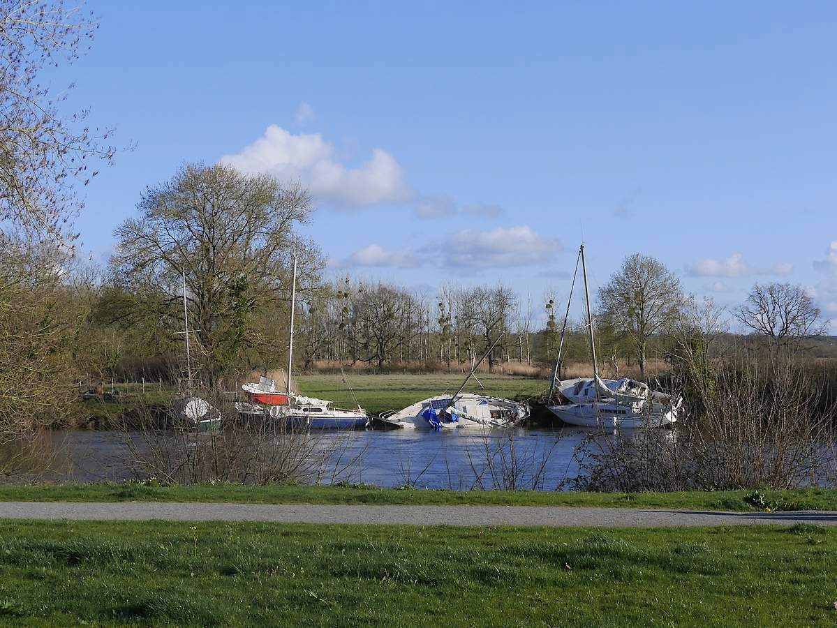 Redon, confiture de bateaux sur la Vilaine