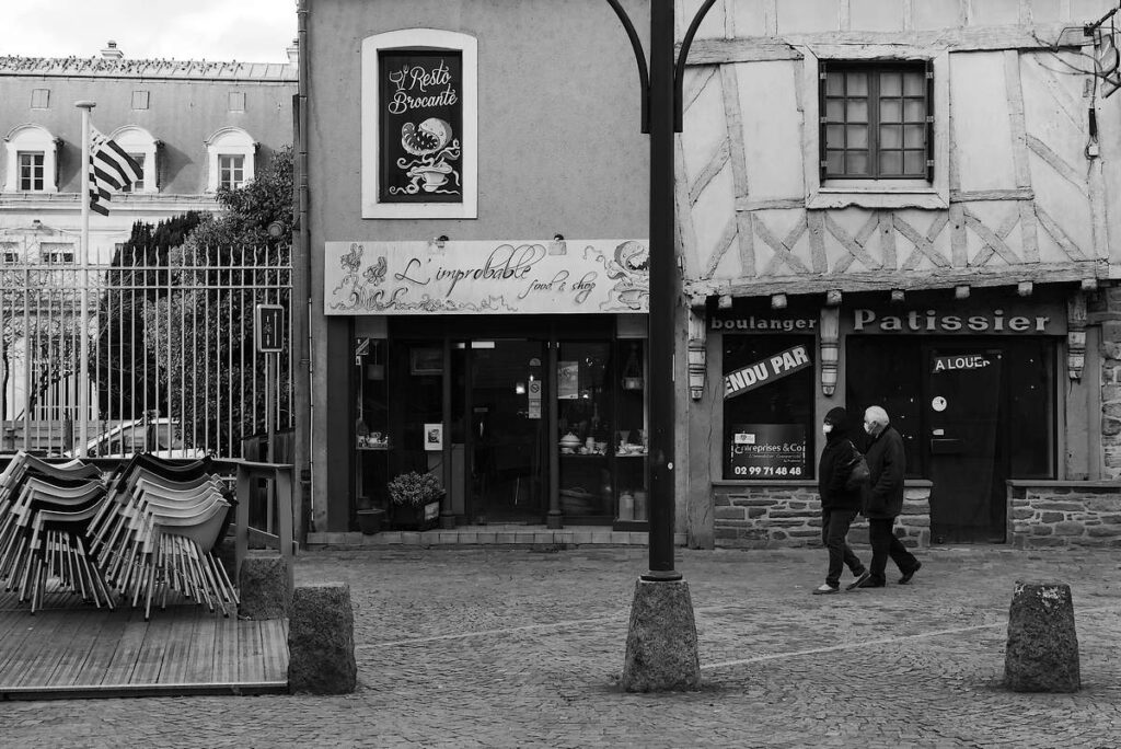 Rue de Redon au temps du covid, tristesse générale