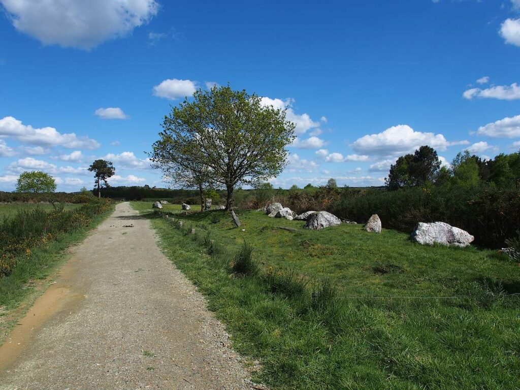 le TERTRE du Tribunal, enceinte au charbon, au printemps