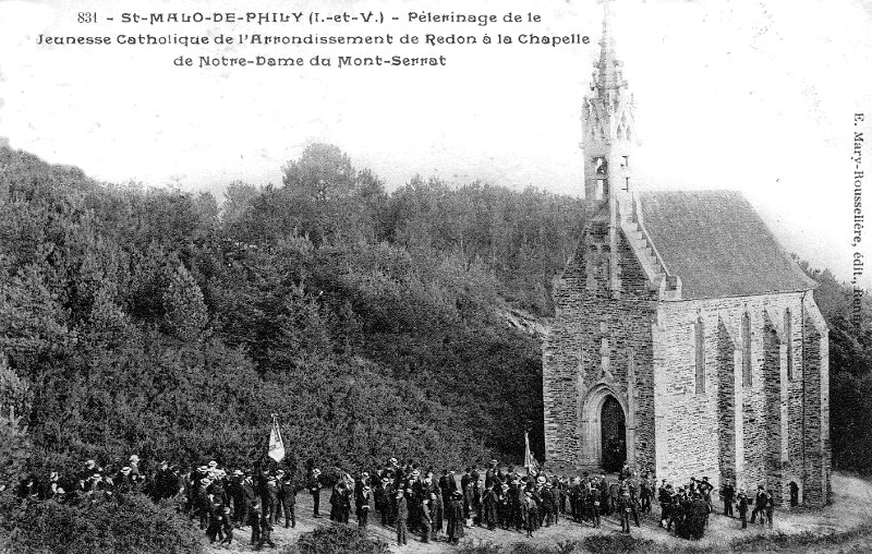 photographie ancienne représentant un pèlerinage à la chapelle Montserrat