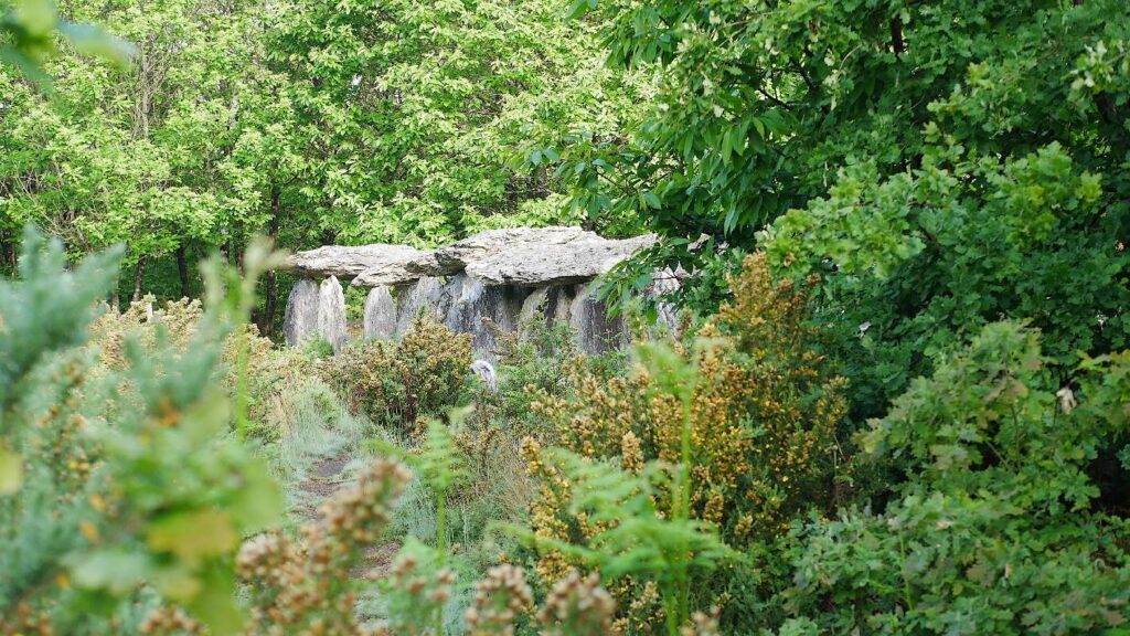 l'allée couverte de Tréal dans son écrin de verdure