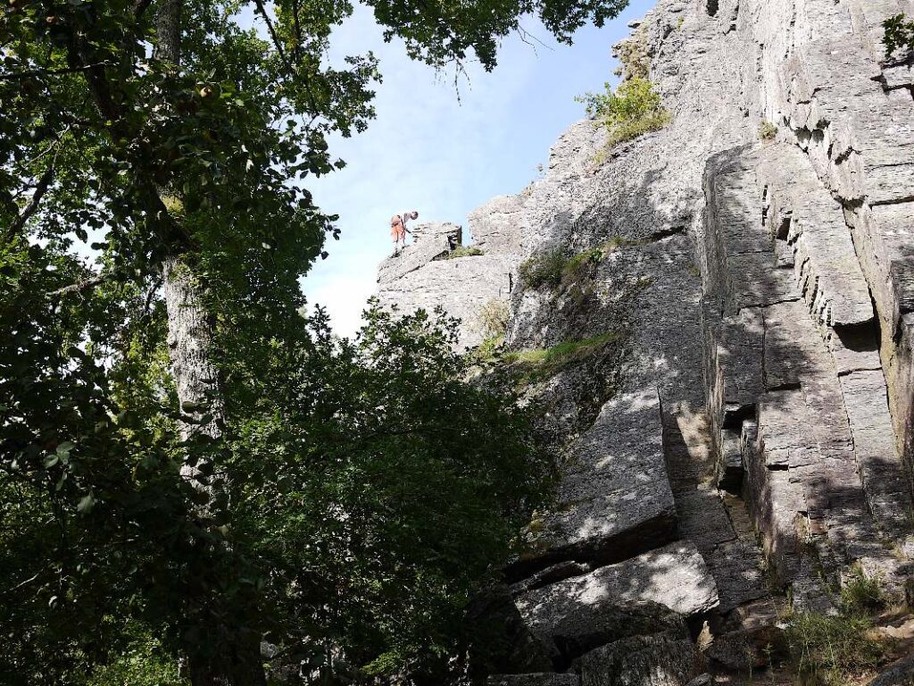 Escalade à l'étang du val, à Saint-Just