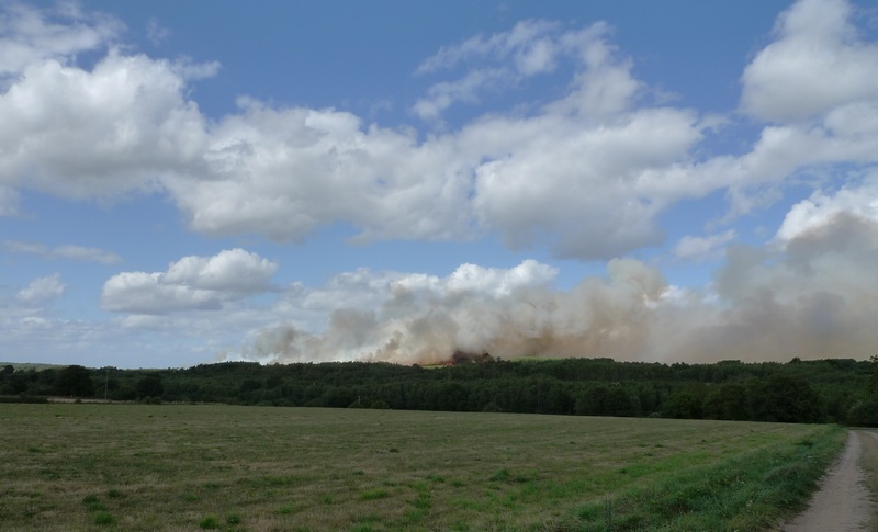 Premières flammes de l'incendie de Cojoux en 2009
