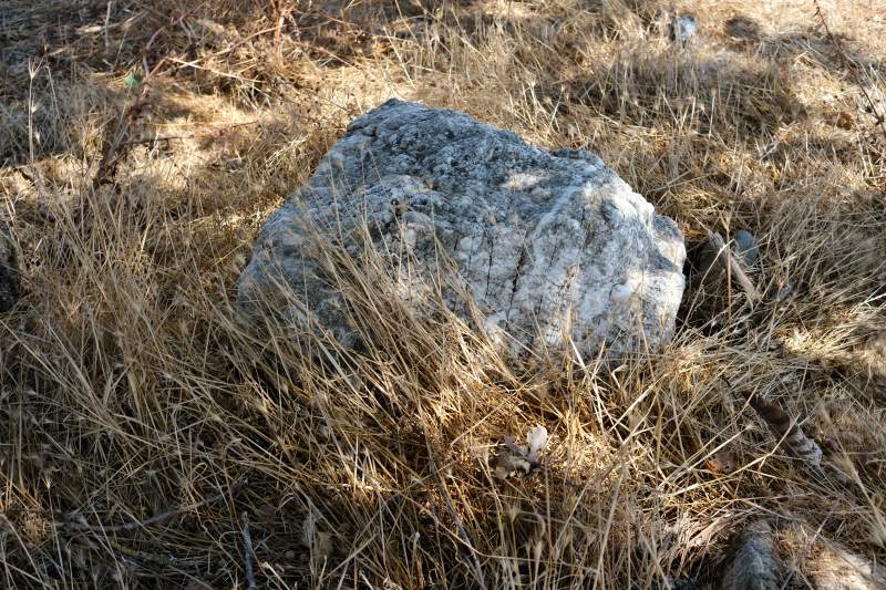 Bloc de quartz aux Alignements mégalithiques de La Forgerais, à St Just