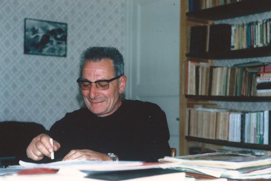L'abbé Corbe à St Just, en 1971